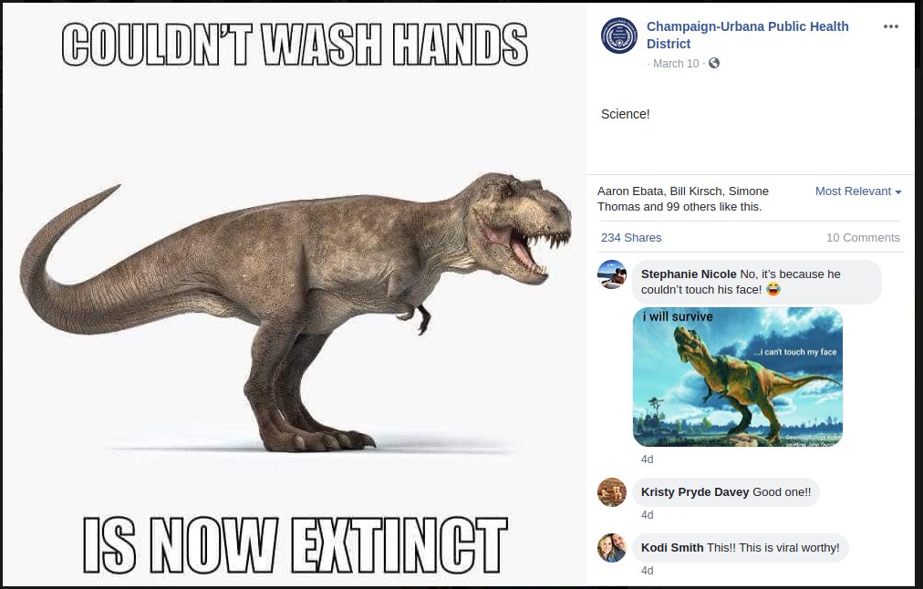 Couldn't wash hands, is now extinct: T-Rex
